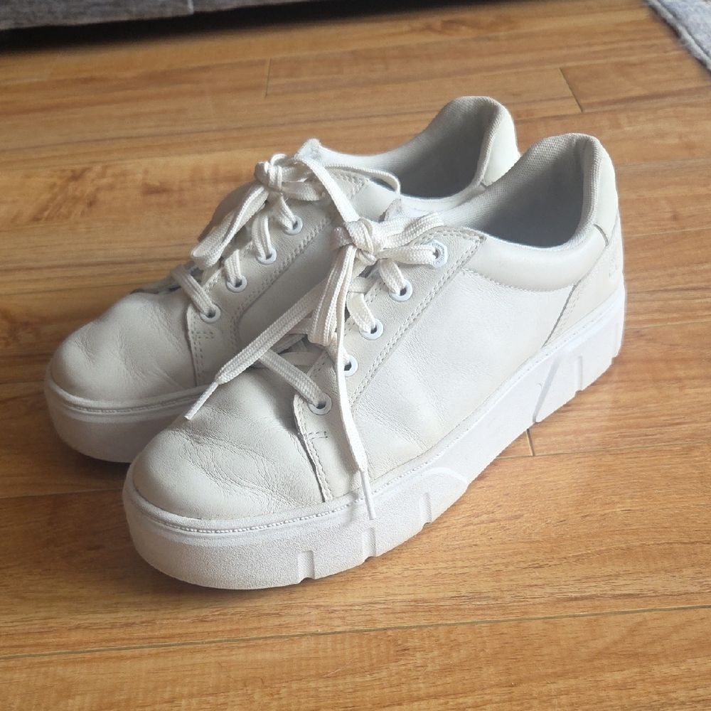 Timberland Women's White Leather Sneakers